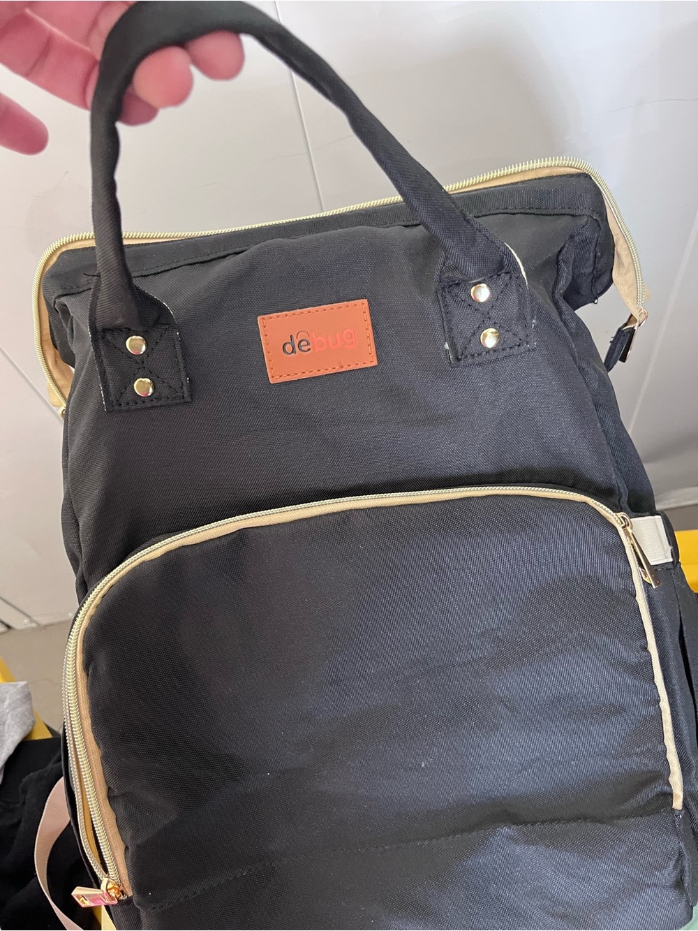 Diaper Backpack with travel  bassinet attached